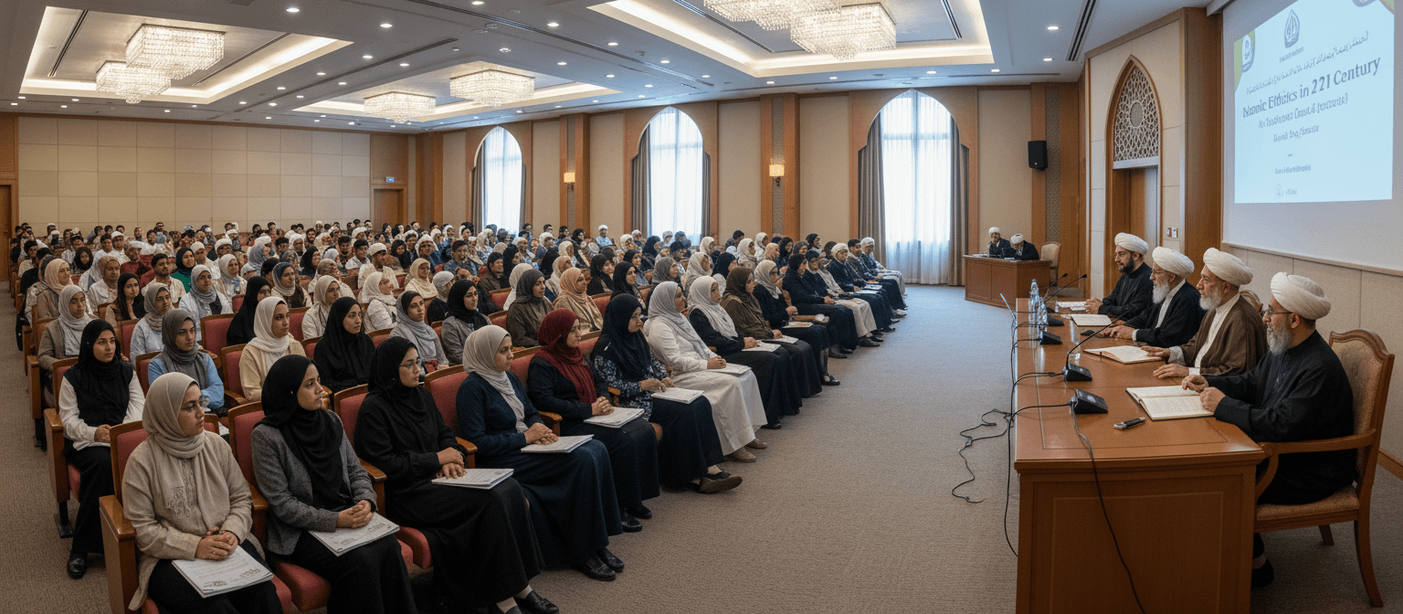 Community members attending a Jamiat programme in a conference hall